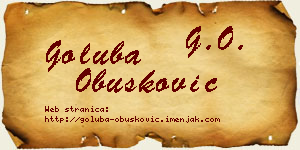 Goluba Obušković vizit kartica